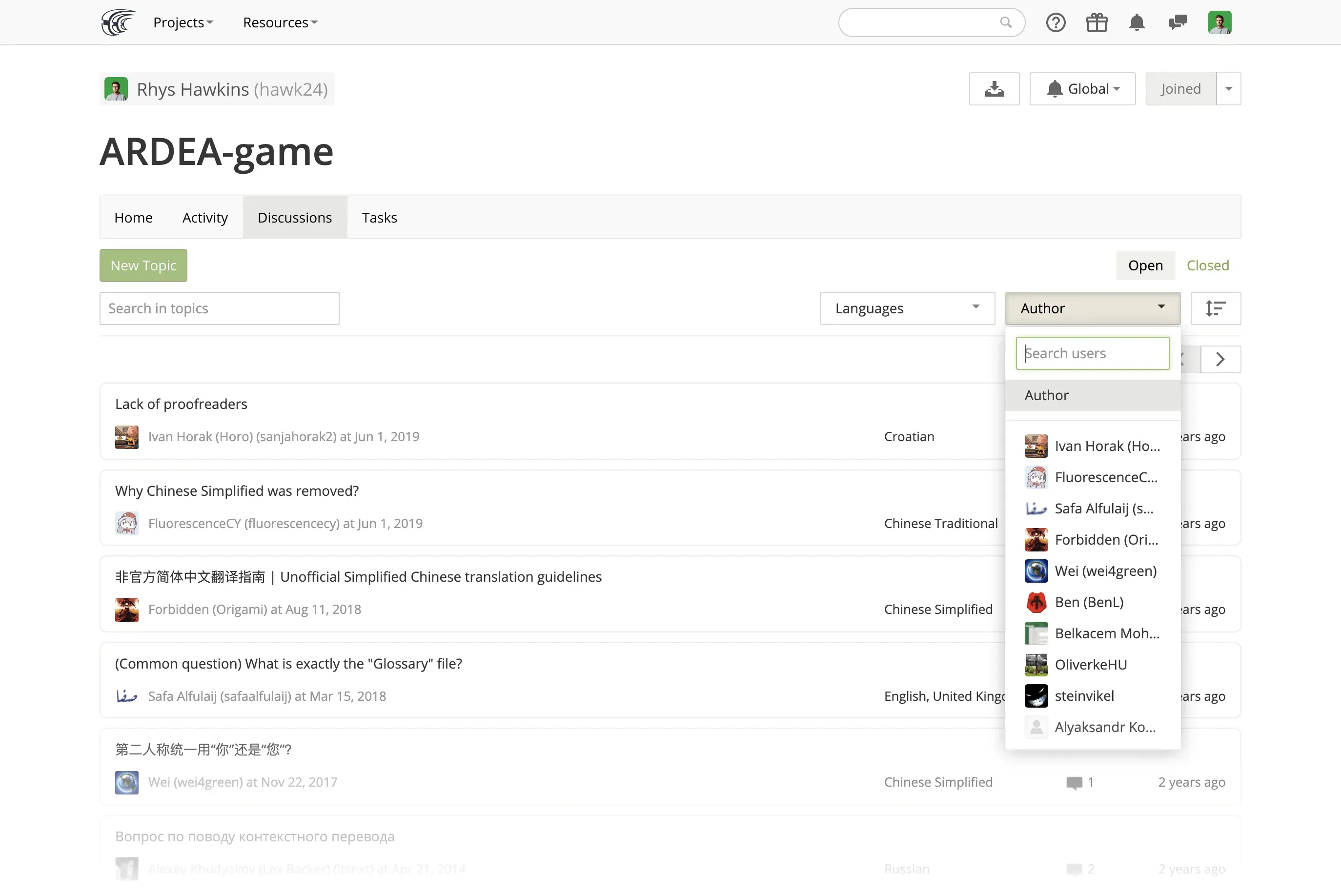New Discussions in Crowdin